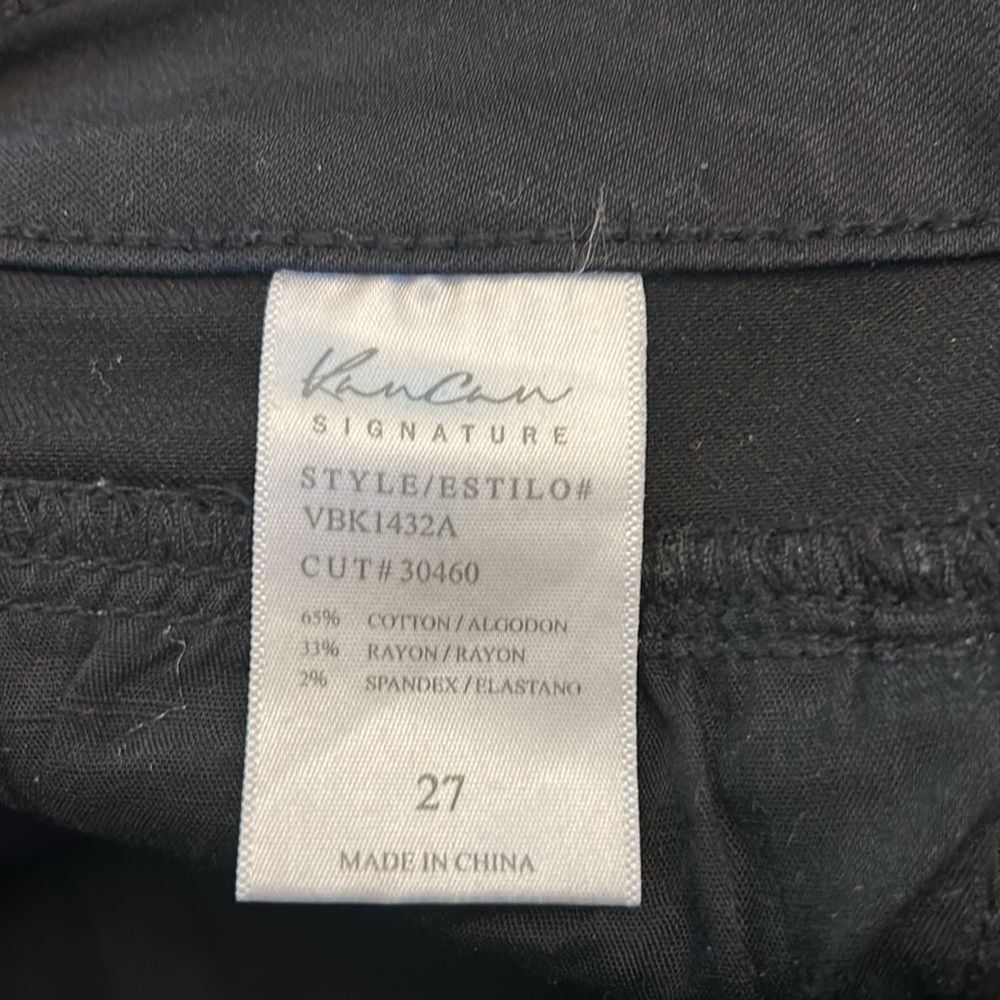 Kancan Signature black raw hem denim skinny jeans Size 27 EUC - Picture 8 of 9
